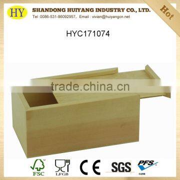 custom cheap small unfinished wooden sliding box wholesale