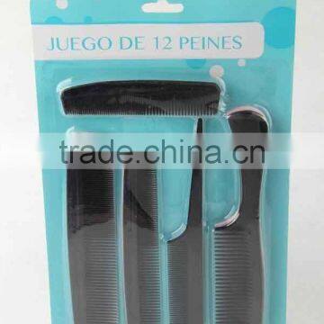 12PC Combined Type Double Color Plastic Comb Set/hair Brush photo-2