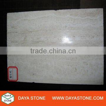 snow travertine stone slab