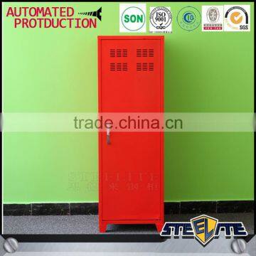 Steel filing cabinet metal locker one door red iron locker