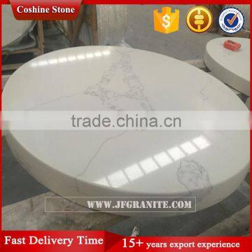 Coshine Round White Quartz Stone Dining Table Top photo-2