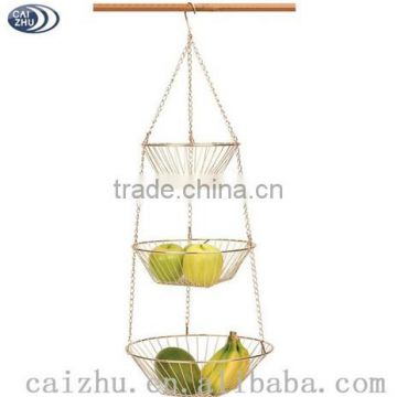 3 Tier Wire Hanging Basket,chrome