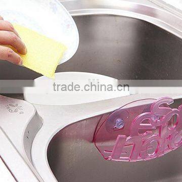 ABS Plastic Drain Sponge Holder With Strong Sucker for Kitchen and Bathroom photo-4