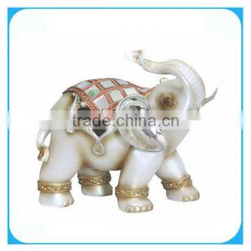 Resin home decorations white elephant sculpture