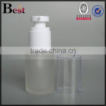 30 / 50ml High Quality Hot Products Frosted Glass Cosmetic Bottle pp Pump Lotion Bottle Glass Best Sellers Manufacture photo-2