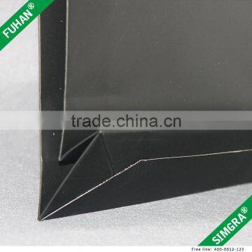 Factory Make Full Black Paper Shopping Bag With Gold Logo. photo-6