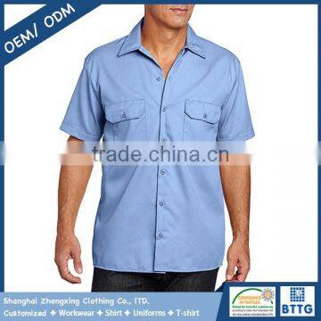 Adult's Plus Size Short Sleeve Safari Shirt With Two Pockets With Flap Closure at Chest photo-4