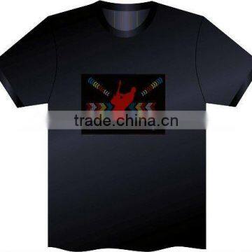 customized sound activated el t-shirt (factory price, good quality, timely shippment)