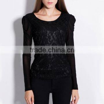 Women's Fashion Clothing Autumn Wear Long Sleeve Black Fancy Designer Western Tops Images photo-2