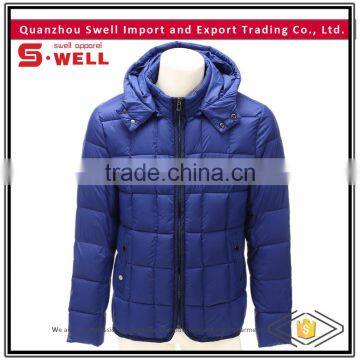 China wholesale custom logo mens hoody quilted winter jacket