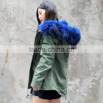 CX-G-P-05N Fashion Ladies Apparel Winter Real Fur Woman Coat Parka photo-3