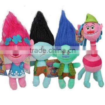 Top selling cute DreamWorks Magic Hair elf doll magical trolls Bobbi plush toy