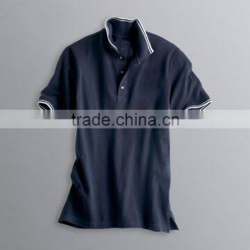 Mens Contrast Trim Pique Polo Custom Company Brand Male Uniform For Workday 100% Cotton Pique Stylish Male Polo photo-5