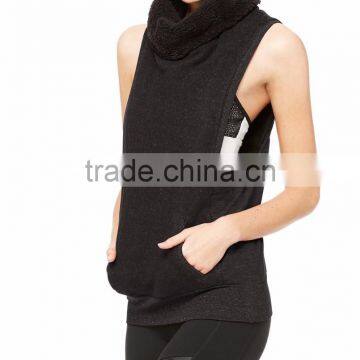 Yoga Frost Winter Vest in Black Heather Gym Singlets