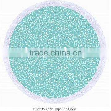 Hot Sale Cheap Reactive Print Microfiber Beach Towel With Tassel photo-5