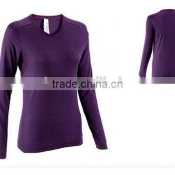 OEM Custom Ladies Sports Elastic Long Sleeve T Shirt 2016 photo-2
