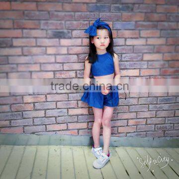 ShiJ Kids Clothes 2016 New Fashion Summer Kids Jeans Set Baby Girls Outfits photo-2