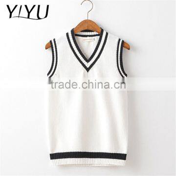 Hot Sale Boy White Cool School Uniform Sweater Vest photo-3