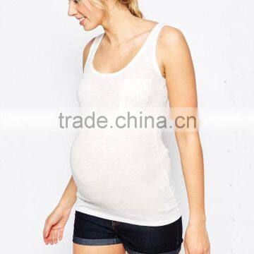 Regular Fit Scoop Neck Jersey Tank Top Wholesale Maternity Clothes