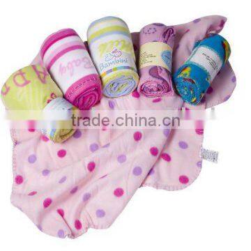 baby fleece blanket with print/embroidered fleece blanket/100% polyester polar fleece blanket