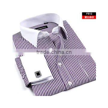 100%Cotton High Quality Men Wedding Dress Business Slim Fit Shirts For Men Long Sleeve photo-3