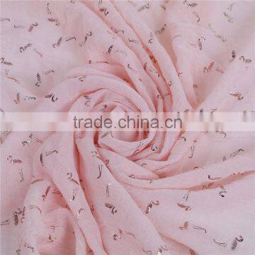 Cotton Polyester Blend Scarves & Wraps Flamingo Light Pink Rectangle Scarf Factory photo-3