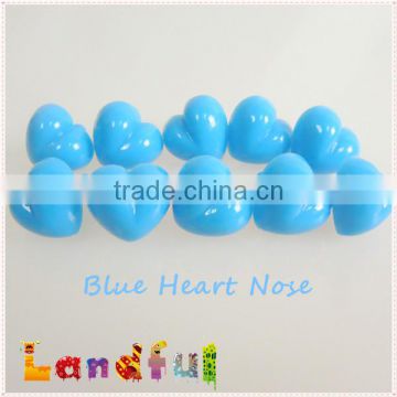 Plastic Heart Safety Nose in Blue for Bear Crochet Doll