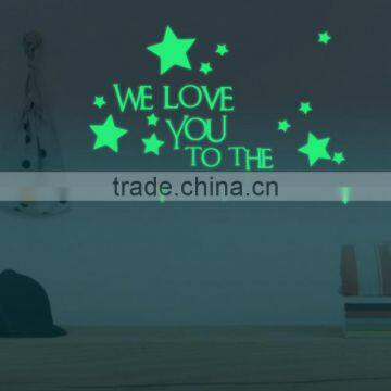 Hi Visibility Glow in the Dark Wall Sticker for Sleeping Room / Beautiful Fluorescent Keyboard Sticker photo-3