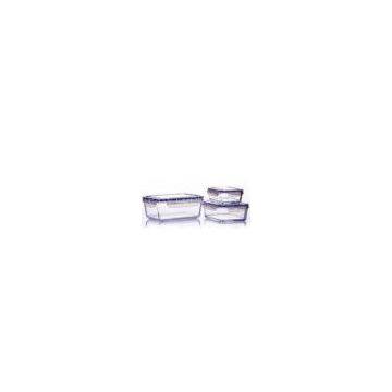 Rectangular Borosilicate Pyrex Glass Food Storage Containers Sets 475ml