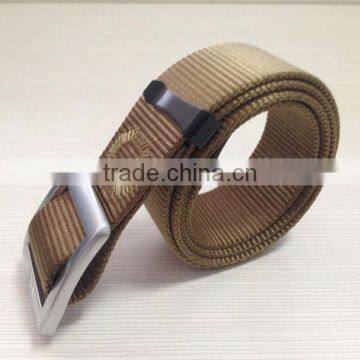 fashion design custom men woven belt with buckle