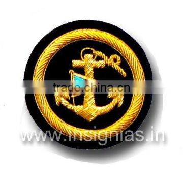 Embroidered bullion wire badges