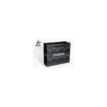 Shirt Shop Black Custom Branded Paper Bags With Logo Matte Lamination Suface