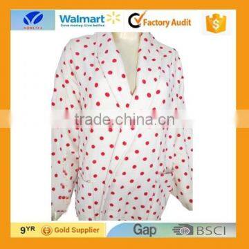 wholesale!!Women's Cotton Print Flannel Bathrobe Robe