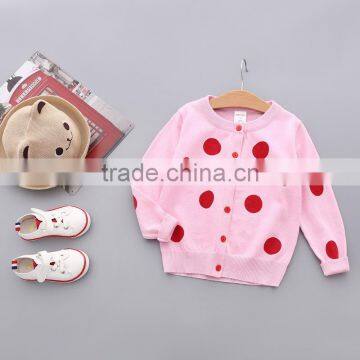 Children clothing tops design woolen hand knit neck sweater for girls