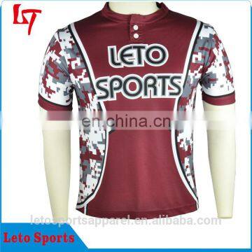 custom camo baseball jersey Dye sublimation fashionable softball jerseys