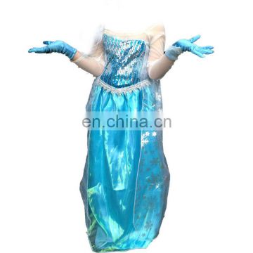 snowflake organza custom made children snow queen elsa princess dress cosplay costume for party KC-0006