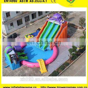 Commerical giant inflatable octopus water slide pool