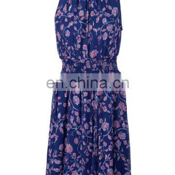 MIKA2486 Floral Print Flared Dress