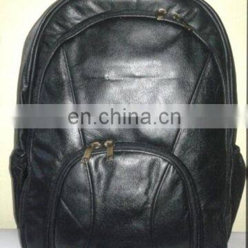 Durable Shoulder Leather Backpack Bag For Boys