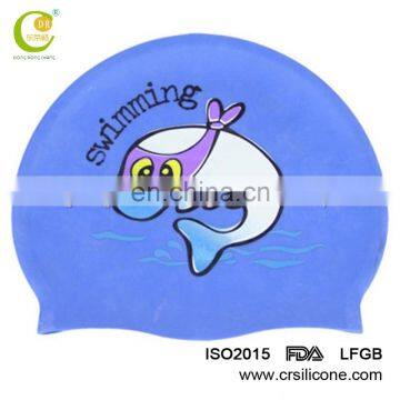 Wholesale adult child customized customer LOGO silicone swimming caps