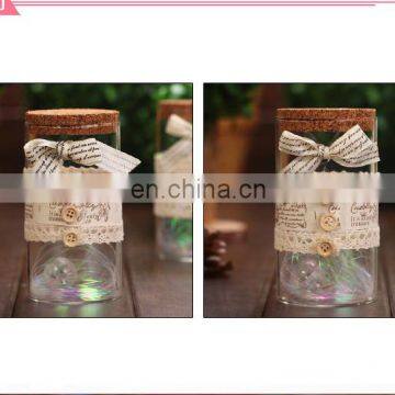 New Arrived Lace Button Bow-knot Wishing Bottle With Led Light Lucky Bottle Cork photo-5