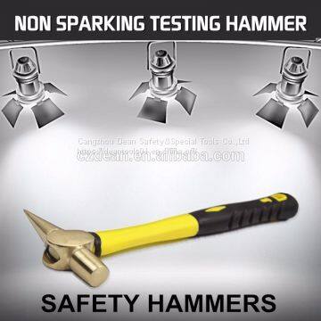 Non Sparking Beryllium Bronze Flat Testing Hammmer Inspection Hammers 0.15kg 0.25kg