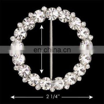 Fashion shiny alloy rhinestone round buckle