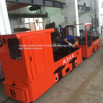 8 Ton Underground Mine Electric Battery Locomotive 10 km/h 2*22kw