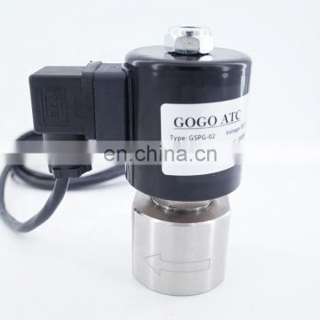 220VAC 200bar 2 way waterproof high pressure solenoid valve SS304 1/4 inch Orifice 2mm normal close SPG-02 stainless steel valve