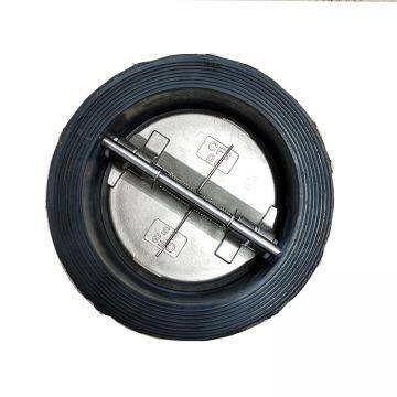 Rubber Lined  Wafer Type Butterfly Check Valve   ductile iron check Valve