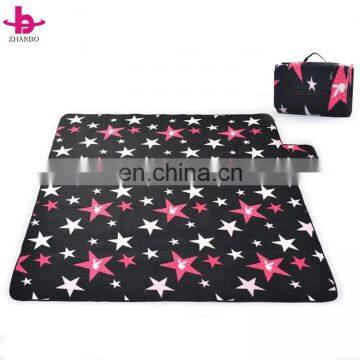 Cheap Polyester China Factory Wholesale Foldable Portable Extra Large Striped Waterproof Outdoor Picnic Blanket photo-6