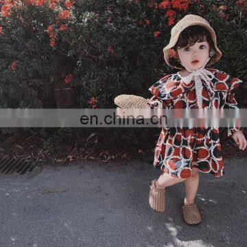 Best Selling High Quality Flounce Cotton Floral Dress China Manufacturer Casual Fashion Kids Dresses