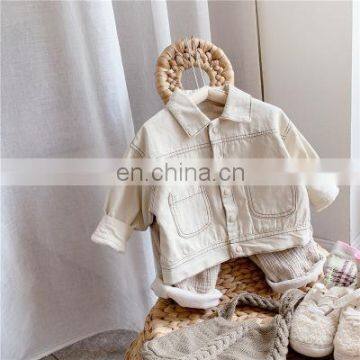 2020 children's autumn and winter clothing new children's Korean version plus velvet jacket girls autumn cotton jacket