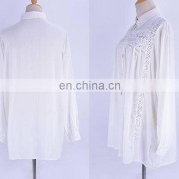 Белая хлопковая рубашка 2019 года для женщин. Сексуальная, с вырезом, с пиджакальным воротником и бисопскими рукавами. Летняя пляжная одежда. Верхняя одежда и блузка-туника для женщин photo-6